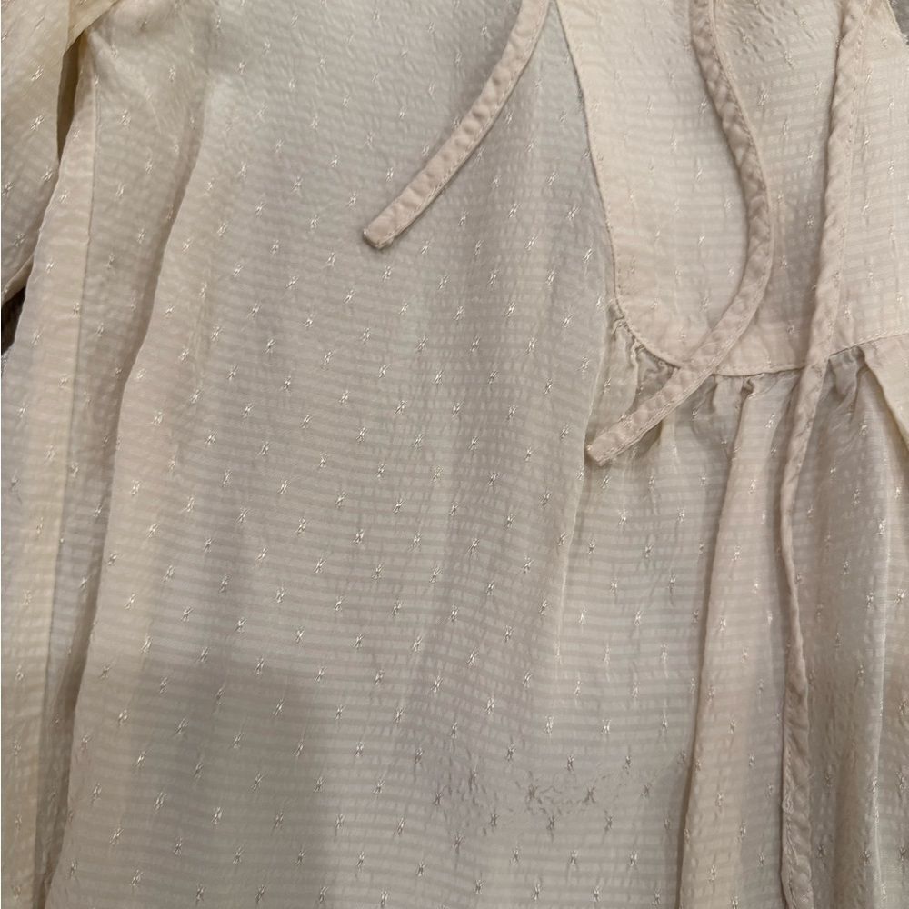 Treasure & Bond Cream Blouse with Ruffle Detail - Picture 4 of 7